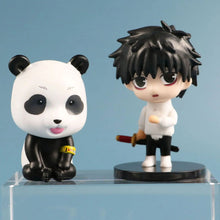 Load image into Gallery viewer, 6 Pcs Set Jujutsu Kaisen Gojo Satoru Geto Suguru Zenin Maki Inumaki Toge Panda Yuta Okkotsu Figures, Kawaii Chibi Mini Anime Figurines PVC JJK Model Statue Toys 6-8 cm
