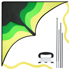 Load image into Gallery viewer, Gradient Green 57 Inch Nylon Delta Kite

