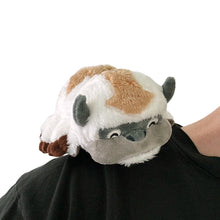 Load image into Gallery viewer, AVATAR THE LAST AIRBENDER Appa PLUSH on a person's shoulder against a white background
