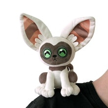 Load image into Gallery viewer, Momo Plush toy with large ears and green eyes on a white background
