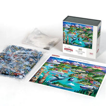 Load image into Gallery viewer, Alaska&#39;s Inside Passage 500 Piece Jigsaw Puzzle Boardwalk
