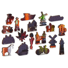 Load image into Gallery viewer, Amsterdam by Night 150 Piece Wood Jigsaw Puzzle Wooden City
