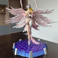 Load image into Gallery viewer, Angewomon and Angemon LED Action Figurines, Standing Position Anime Digimon Adventure Figures PVC Statue 28cm
