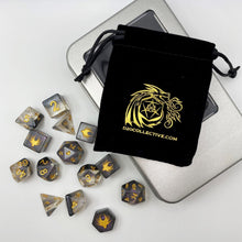 Load image into Gallery viewer, Ascending Shadow - 14 Piece DnD Dice Set | Acrylic RPG Gaming Dice
