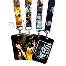 Load image into Gallery viewer, Attack On Titan Card Holder Lanyards Keys Neck Strap Card Badge Keychains For Anime Otaku Fans Gifts
