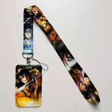 Load image into Gallery viewer, Attack On Titan Card Holder Lanyards Keys Neck Strap Card Badge Keychains For Anime Otaku Fans Gifts
