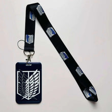Load image into Gallery viewer, Attack On Titan Card Holder Lanyards Keys Neck Strap Card Badge Keychains For Anime Otaku Fans Gifts

