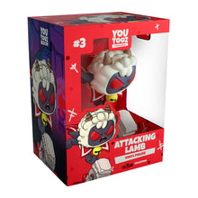 Load image into Gallery viewer, Boxed 'Attacking Lamb' vinyl figure from Cult of the Lamb in You Tooz packaging on a white background
