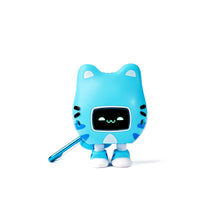 Load image into Gallery viewer, Beep Boop Miao Miao Blue cat-shaped robot toy with a screen on a white background
