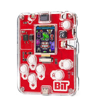 Load image into Gallery viewer, Red Bit electronic STEM module with a clear casing on a white background
