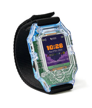 Load image into Gallery viewer, Clockstar smartwatch Digital wristwatch with transparent case and black strap on a white background
