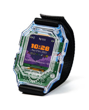 Load image into Gallery viewer, Clockstar Digital watch with transparent case and visible circuitry on a white background
