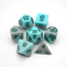 Load image into Gallery viewer, Coastal Memories - 7 Piece DnD Dice Set | Acrylic RPG Gaming Dice
