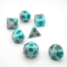 Load image into Gallery viewer, Coastal Memories - 7 Piece DnD Dice Set | Acrylic RPG Gaming Dice
