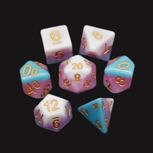 Load image into Gallery viewer, Creamsicle of Doom - 7 Piece DnD Dice Set | Acrylic RPG Gaming Dice
