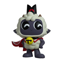 Load image into Gallery viewer, Lamb figurine with a red cape and yellow emblem on a white background
