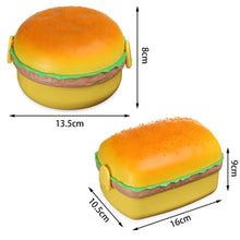 Load image into Gallery viewer, Cute Kawaii Double-Tier Burger Bento Box for Kids, Microwave Safe Fun and Functional Lunchware
