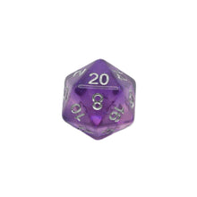 Load image into Gallery viewer, Dancing Lavender - 7 Piece DnD Dice Set | Acrylic RPG Gaming Dice
