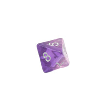 Load image into Gallery viewer, Dancing Lavender - 7 Piece DnD Dice Set | Acrylic RPG Gaming Dice
