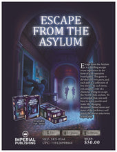 Load image into Gallery viewer, STANDARD EDITION Escape from the Asylum 1-6 Player Cooperative Game (Imperial Publishing)

