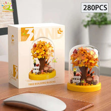Load image into Gallery viewer, Four Seasons Mini Tree House with Display Box Model Mini Figurines Building Block Puzzles
