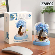 Load image into Gallery viewer, Four Seasons Mini Tree House with Display Box Model Mini Figurines Building Block Puzzles
