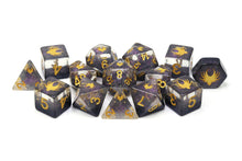 Load image into Gallery viewer, Ascending Shadow - 14 Piece DnD Dice Set | Acrylic RPG Gaming Dice
