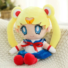 Load image into Gallery viewer, Kawaii Sailor Moon Plush Toy, Moon Cat Moon Hare Cute Girl Heart Filled Anime Doll Bedroom Decoration 25CM
