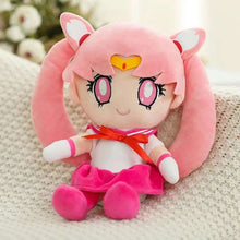 Load image into Gallery viewer, Kawaii Sailor Moon Plush Toy, Moon Cat Moon Hare Cute Girl Heart Filled Anime Doll Bedroom Decoration 25CM
