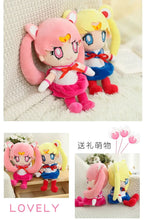 Load image into Gallery viewer, Kawaii Sailor Moon Plush Toy, Moon Cat Moon Hare Cute Girl Heart Filled Anime Doll Bedroom Decoration 25CM

