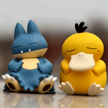 Load image into Gallery viewer, Kawaii Sleeping Snorlax, Gonbe, Psyduck Pokemon Anime Figure Set
