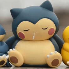 Load image into Gallery viewer, Kawaii Sleeping Snorlax, Gonbe, Psyduck Pokemon Anime Figure Set
