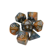 Load image into Gallery viewer, Mysterious Ink - 7 Piece DnD Dice Set | Acrylic RPG Gaming Dice
