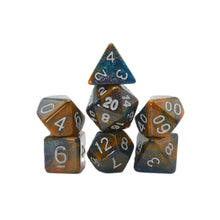 Load image into Gallery viewer, Mysterious Ink - 7 Piece DnD Dice Set | Acrylic RPG Gaming Dice
