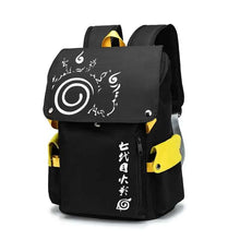Load image into Gallery viewer, Naruto Anime Backpack, Includes Pencil Case and External Charging Port, Uzumaki Akatsuki School Students Schoolbag Leisure Computer Bag
