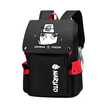 Load image into Gallery viewer, Naruto Anime Backpack, Includes Pencil Case and External Charging Port, Uzumaki Akatsuki School Students Schoolbag Leisure Computer Bag
