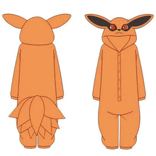 Load image into Gallery viewer, Naruto Shippuden Kurama Kyuubi Fox Cosplay Costume Kigurumi Adult Unisex Anime Pajamas Flannel Jumpsuit Sleepwear Onesies
