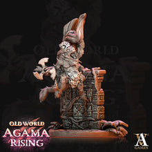 Load image into Gallery viewer, 3D Printed Archvillain Games Agama Chameleons Old World Agama Rising 28 32mm D&amp;D
