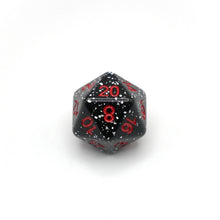 Load image into Gallery viewer, Obsidian Malphite - 7 Piece DnD Dice Set | Acrylic RPG Gaming Dice
