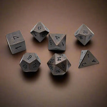 Load image into Gallery viewer, Copper Ore - 7 Piece DnD Dice Set | Metal RPG Gaming Dice
