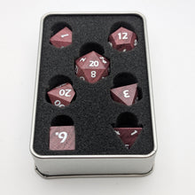 Load image into Gallery viewer, Briarwood Berry - 7 Piece DnD Dice Set | Wood RPG Gaming Dice
