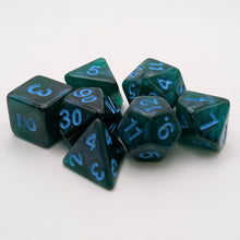 Load image into Gallery viewer, Lake Bottom - 7 Piece DnD Dice Set | Acrylic RPG Gaming Dice
