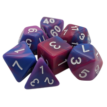 Load image into Gallery viewer, Fantasy Imagination - 7 Piece DnD Dice Set | Acrylic RPG Gaming Dice
