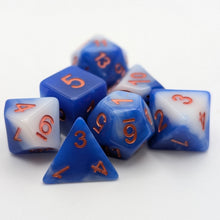 Load image into Gallery viewer, Sea and Sky- 7 Piece DnD Dice Set | Acrylic RPG Gaming Dice
