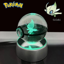 Load image into Gallery viewer, Pokemon 3D Crystal Ball Pikachu Gengar Eevee Mewtwo Anime Pokeball with Led Night Light Base
