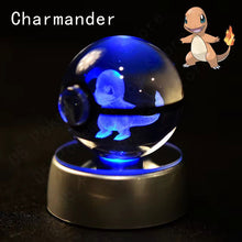 Load image into Gallery viewer, Pokemon 3D Crystal Pokeball with LED Light Base, Kids Anime Toy Gifts 2 in
