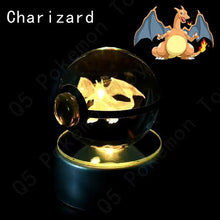 Load image into Gallery viewer, Pokemon 3D Crystal Pokeball with LED Light Base, Kids Anime Toy Gifts 2 in
