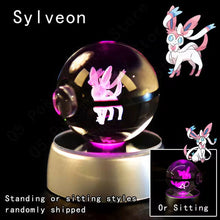 Load image into Gallery viewer, Pokemon 3D Crystal Pokeball with LED Light Base, Kids Anime Toy Gifts 2 in
