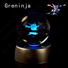Load image into Gallery viewer, Pokemon 3D Crystal Pokeball with LED Light Base, Kids Anime Toy Gifts 2 in
