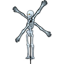 Load image into Gallery viewer, Premier Kites Halloween Skeleton Whirlygig figure with outstretched arms on a white background
